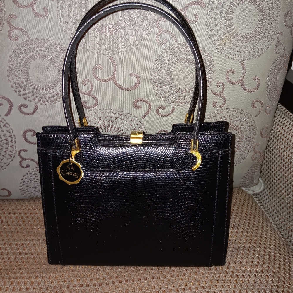 Coblentz Rare Vintage Lizard Veritas Bag With Coin Case And Mirror
